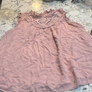 Maurices Dusty Pink Lace Detail Top